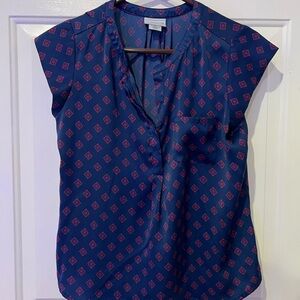 Liz Claiborne Blue and Purple Diamond Blouse